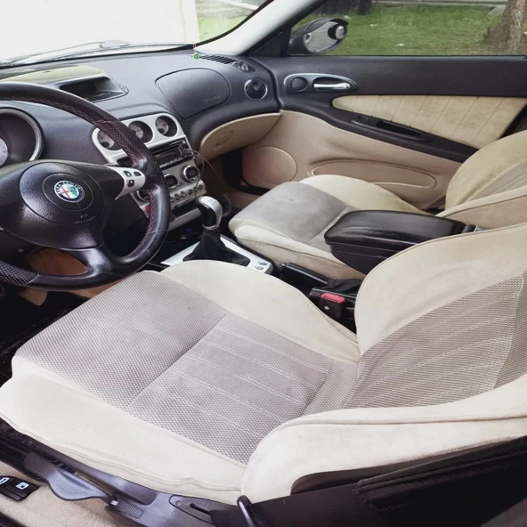 Alfa Romeo 156 Uyumlu Lüx Kolçak Kol Dayama -Sürgülü Kolçak Kol Dayama Bardaklıklı Siyah ürün görseli 1