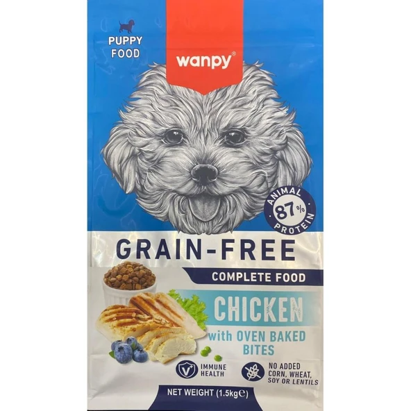 Wanpy Tahılsız Tavuklu Yavru Köpek Maması 1,5 kg ürün görseli 1
