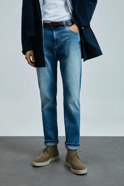Lufian 111200188 Alesso Smart Jean Erkek Pantolon Slim Fit Erkek Kot Pantolon ürün görseli 1