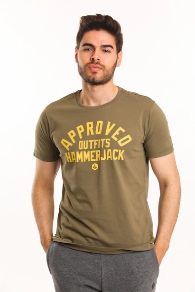 HAMMER JACK Frodi Bisiklet Yaka Erkek Tshirt Yeşil 602 T14-E ürün görseli 1