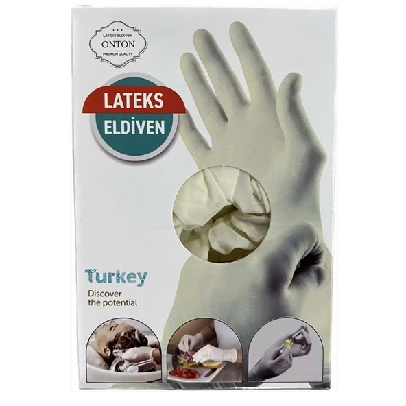 Onton Çok Amaçlı Latex Eldiven 6 Lı. Muayene, Ameliyat Eldiveni ürün görseli 1