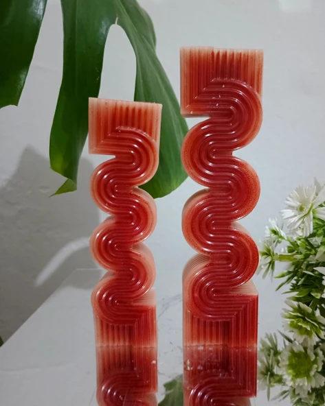 Curves Gül Kokulu Soya Mum - Doğum Günü - Sevgililer Günü - Aromaterapi - Hediyelik ürün görseli 1