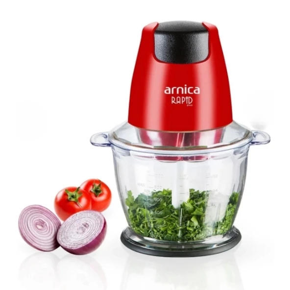 Arnica Rapid Plus Kırmızı GH21132 Mini 500 W Doğrayıcı ürün görseli 1