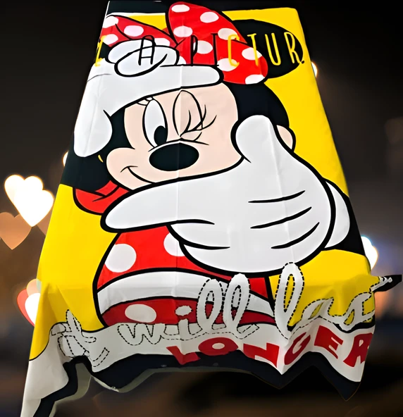 Çift Taraflı Mickey Mouse  Desenli  Tek Kişilik Nevresim ürün görseli 1