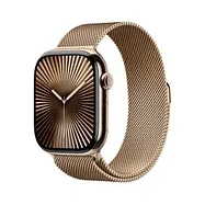 Apple Watch Series 10 GPS + Cellular 42mm Altın Rengi Titanyum Kasa ve Altın Rengi Milano Loop ürün görseli 1