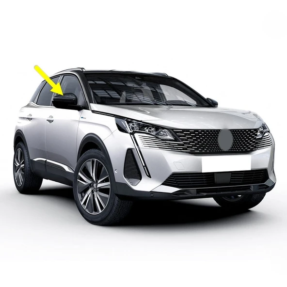 Peugeot 3008 2021-2023 Sağ Dış Dikiz Aynası Üst Kapağı ürün görseli 1