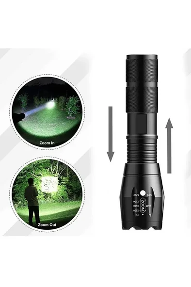 Q-MAX PS-918C ŞARZLI ZOMLU POLİCE EL FENERİ*60 ürün görseli 1