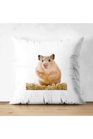 Özcan Tasarım Hamster Model Kırlent Kılıfı - Hamster Yastık Kılıfı ürün görseli 1