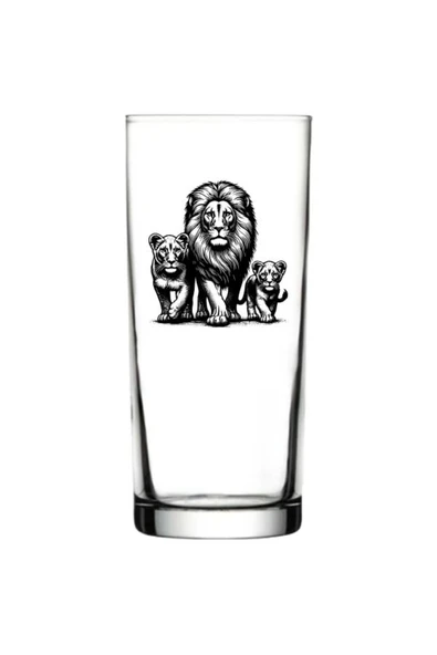 Özcan Tasarım Aslan Baskılı Rakı Bardağı - Aslanlı Rakı Bardağı ürün görseli 1