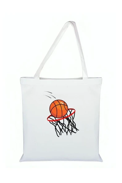 Özcan Tasarım Basketbol Baskılı Bez Çanta - Basketbollu Çanta ürün görseli 1