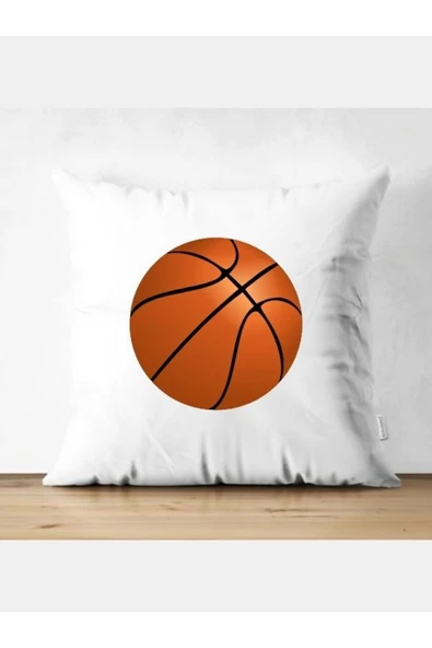 Özcan Tasarım Basketbol Toplu Kırlent Kılıfı - Basketçi Yastık Kılıfı ürün görseli 1