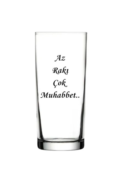 Özcan Tasarım Az Rakı Çok Muhabbet Yazılı Rakı Bardağı ürün görseli 1