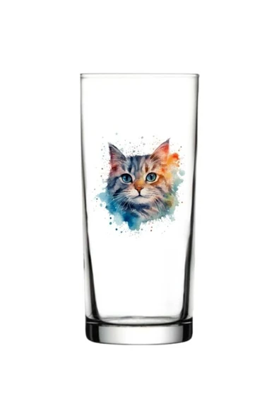 Özcan Tasarım Kedi Baskılı Rakı Bardağı - Kedili Rakı Bardağı ürün görseli 1