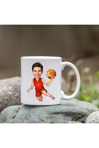 Özcan Tasarım Kişiye Özel Bardak - Karikatür Bardak - Basketbolcu Bardak ürün görseli 1