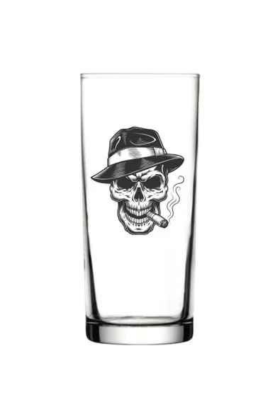 Özcan Tasarım Kuru Kafa Baskılı Rakı Bardağı - Kuru Kafalı Rakı Bardağı ürün görseli 1