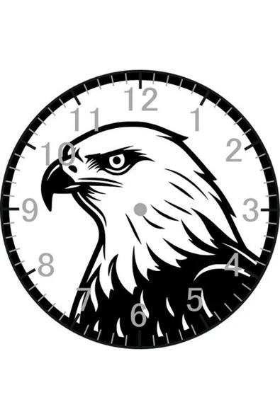 Özcan Tasarım Kartal Model Duvar Saati - Kartallı Saat ürün görseli 1