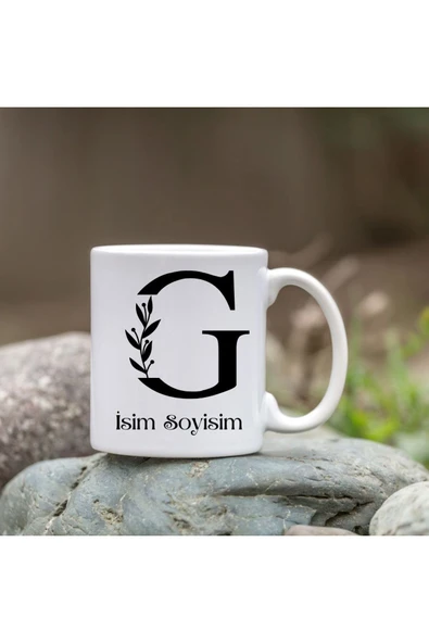 Özcan Tasarım Kişiye Özel G Harfi Bardak - İsim Yazılı Bardak - İsimli Bardak ürün görseli 1