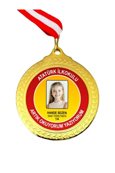 Özcan Tasarım Kişiye Özel Okuyorum Madalyası - Yazıyorum Madalyası ( 24 Adet ) ürün görseli 1