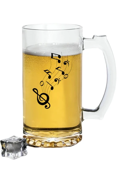 Özcan Tasarım Müzik Baskılı Bira Bardağı - Bira Bardak ürün görseli 1