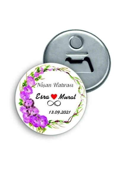 Özcan Tasarım Kişiye Özel Açacaklı Düğün Magnet - Nişan Magnet - Söz Magnet ( 24 Adet ) ürün görseli 1