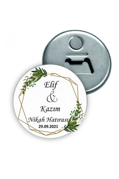 Özcan Tasarım Kişiye Özel Açacaklı Düğün Magnet - Nişan Magnet - Söz Magnet ( 24 Adet ) ürün görseli 1