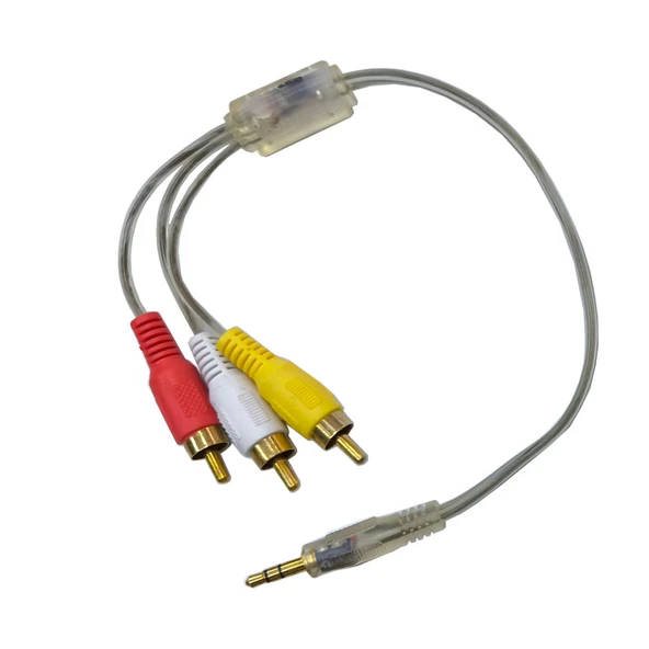 3.5mm stereo erkek to 3x rca erkek kablo 30cm ürün görseli 1