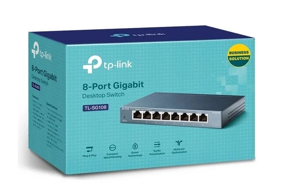 TP-Link TL-SG108 8Port 10/100/1000 Gigabit Switch ürün görseli 1