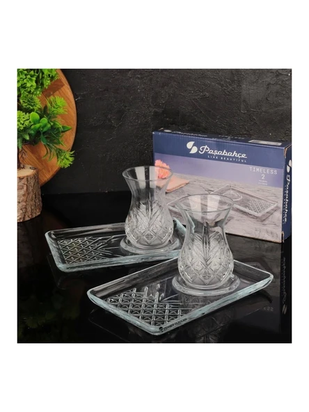 Paşabahçe 54851 Timeless Çay Tabağı 2'li 18,2x12 cm - Resim 3