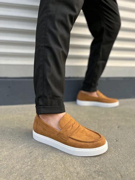 JY180 Estilo X Bağcıksız Süet Erkek Günlük Spor Klasik Ayakkabı SBT - Taba ürün görseli 1