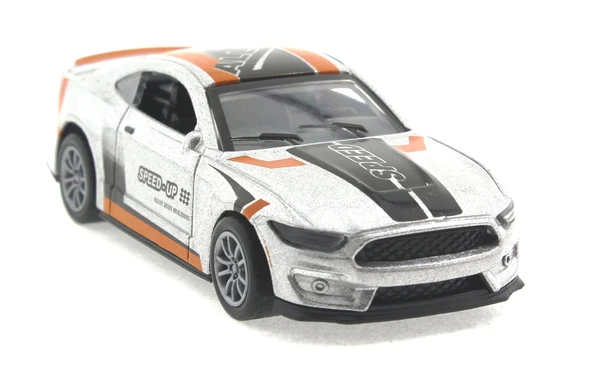 Die Cast Çek Bırak Metal Gri Yarış Arabası ürün görseli 1