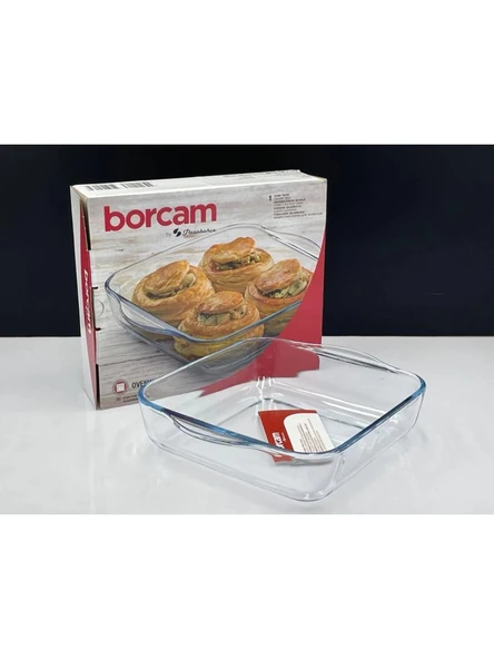 Paşabahçe 59034 Kare Borcam Fırın Tepsisi 1950 cc 25 cm ürün görseli 1