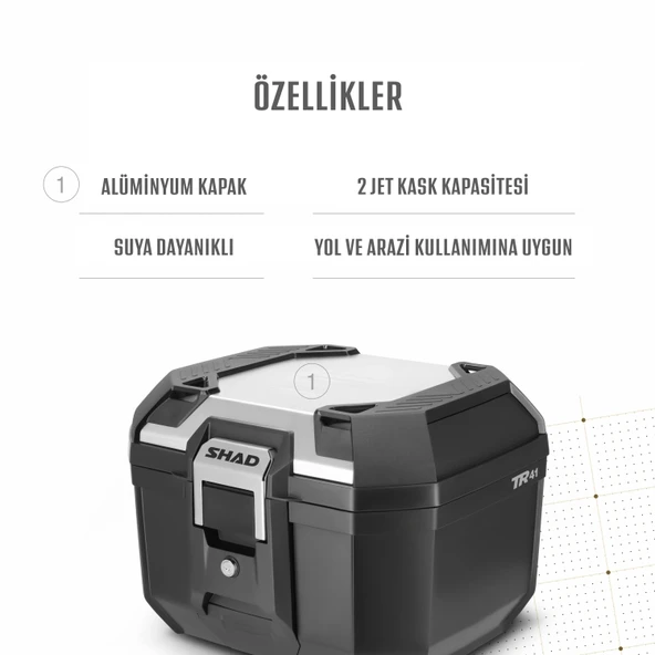 SHAD TR-41 ARKA ÇANTA GRİ - Resim 2