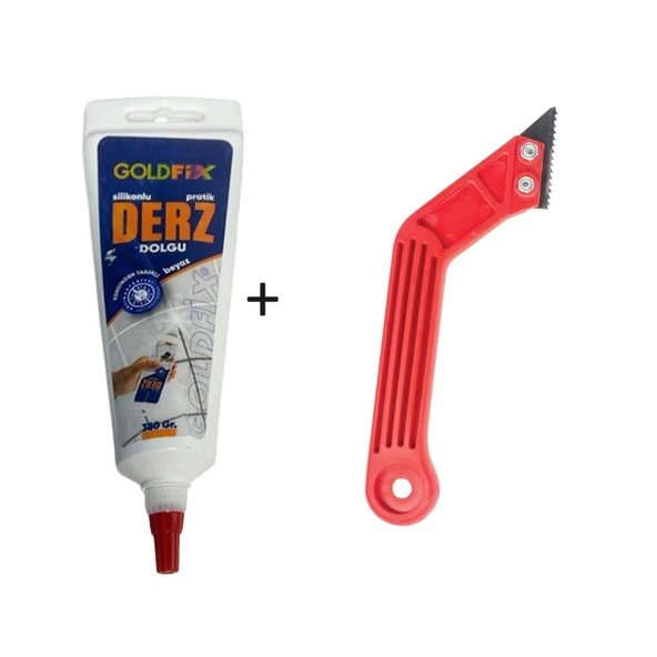 Beyaz Derz Dolgusu - Lavabo Küvet Fayans Derzi kalemi 380gr + Sökme Temizleme Spatula Set ürün görseli 1