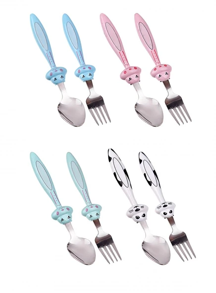 Bebek Çatal Kaşık Seti - 18 cm - Resim 2