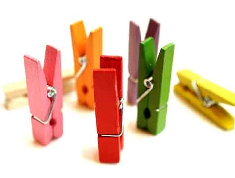 Renkli Mini Ahşap Mandal (100 Adet) - Resim 3