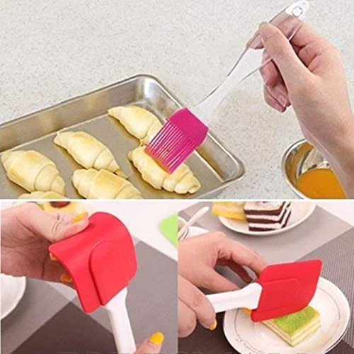 2'li Silikon Pasta - Börek - Poğaça Yağ Fırçası ve Spatula Seti ürün görseli 1
