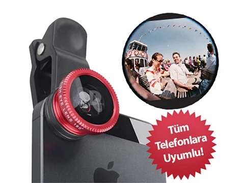 Balık Gözü Cep Telefonu Lensi (Tüm Modellere Uyumlu) ürün görseli 1