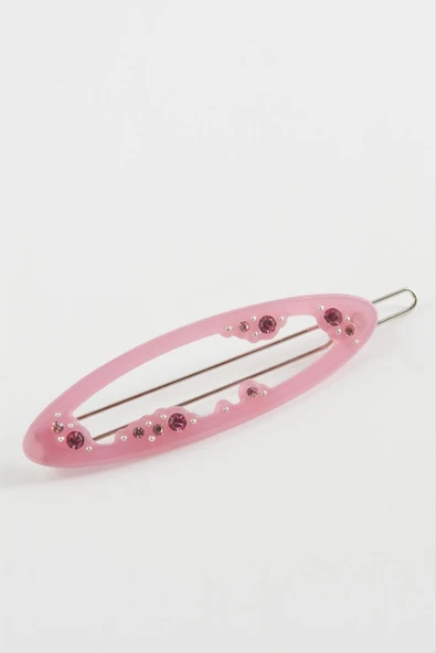 Oval Taşlı Klipsli Toka - Resim 3