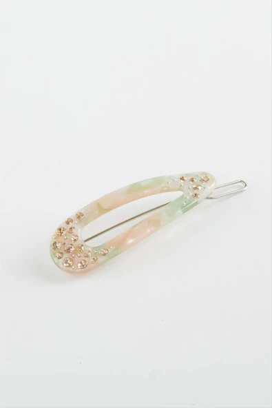 Oval Taşlı Klipsli Toka - Resim 6