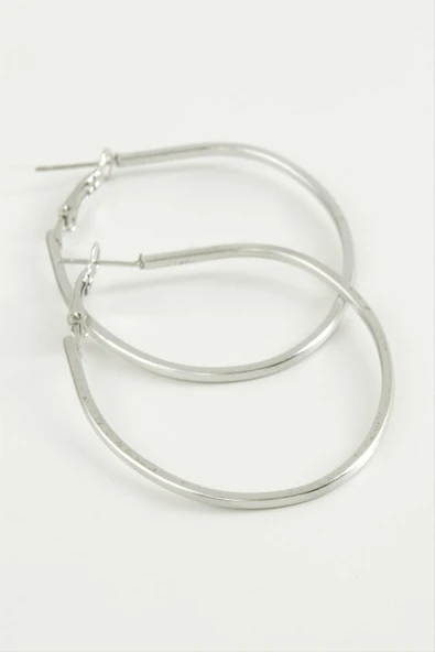 Oval Halka Küpe 4,5 cm - Resim 2