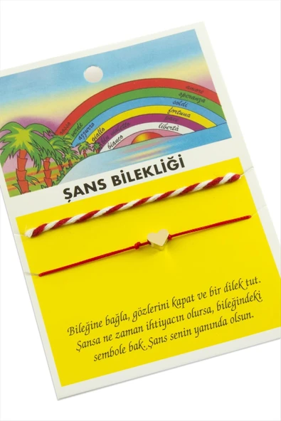Kalp Şans İp Bileklik ürün görseli 1