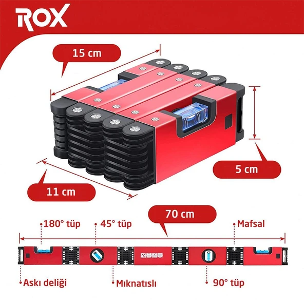 ROX KATLANIR SU TERAZISI 70CM - Resim 2