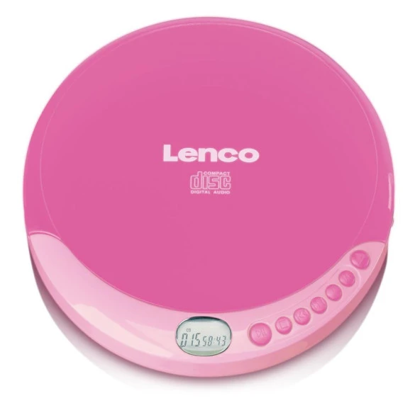 Lenco Taşınabilir CD Çalar Discman Şarj Özellikli Pembe CD-011 PK ürün görseli 1