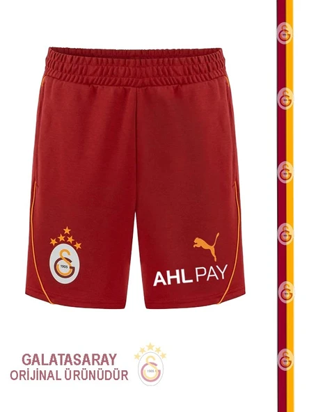 Galatasaray Lisanslı Puma A Takım Pamuk Kırmızı Şort ürün görseli 1