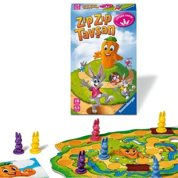 248810 Ravensburger - ZıpZıp Tavşan - Seyahat Boy Kutu Oyunu ürün görseli 1