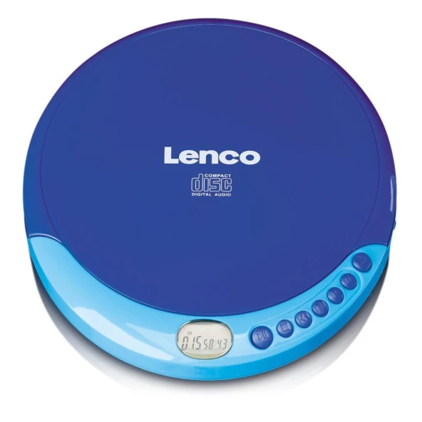 Lenco Taşınabilir CD Çalar Discman Şarj Özellikli Mavi CD-011 BU ürün görseli 1