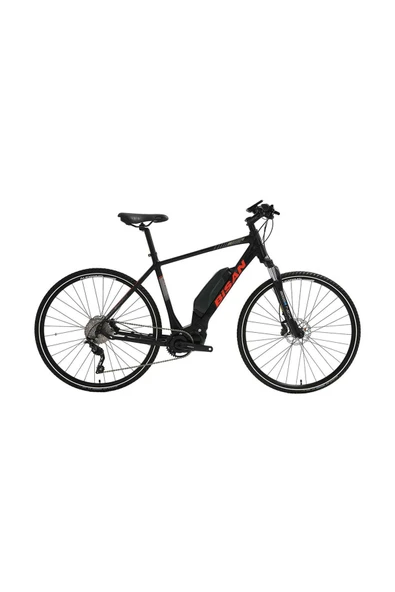 BİSAN E-TREKKİNG ELEKTRİKLİ BİSİKLET 48 CM DİSK FREN 700C JANT 10 VİTES MAT SİYAH KIRMIZI ürün görseli 1