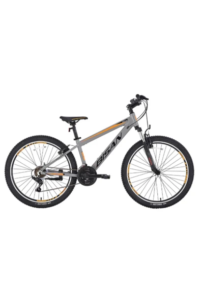 Bisan BİSAN COOPER DAĞ BİSİKLETİ 37 CM V 27.5 JANT 21 VİTES AÇIK GRİ SİYAH TURUNCU ürün görseli 1