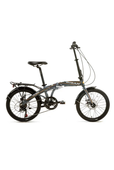 Bisan BİSAN FX 3600-6S KATLANIR BİSİKLET 31 CM MEKANİK DİSK 20 JANT 6 VİTES GRİ TURUNCU ürün görseli 1