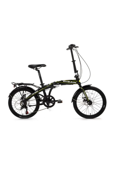 Bisan BİSAN FX 3600-6S KATLANIR BİSİKLET 31 CM MEKANİK DİSK 20 JANT 6 VİTES SİYAH SARI ürün görseli 1
